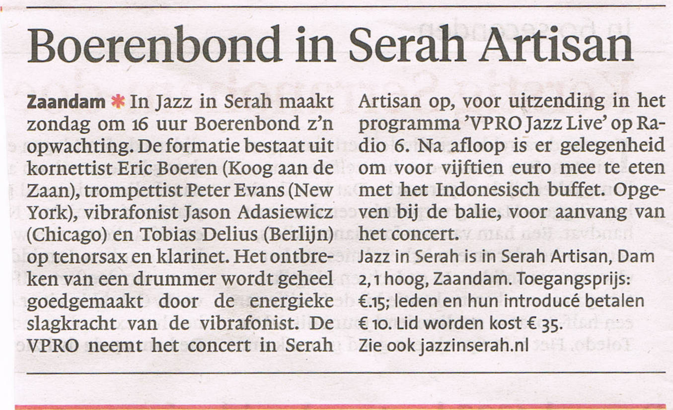 Boerenbond Jazz in Serah